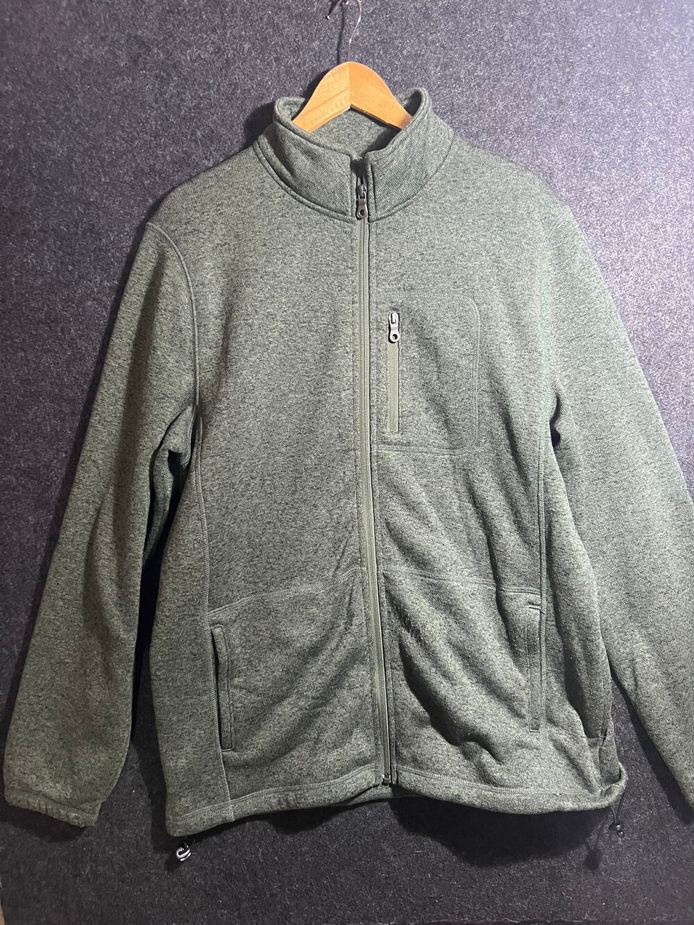 Croft & Barrow Dark Green Men's Zip-Up Jacket with pockets
